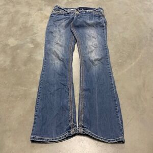 Amethyst Jeans Women's Size 7 Bootcut Flared Denim Pants Embellished Pockets